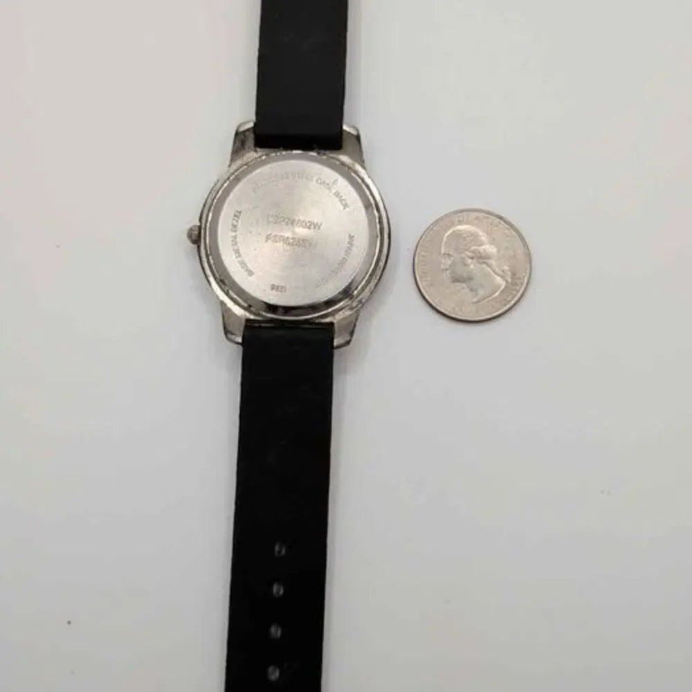 Rainbow Dial Watch Women Large Face Colorful Numbers Black Band New Battery 377